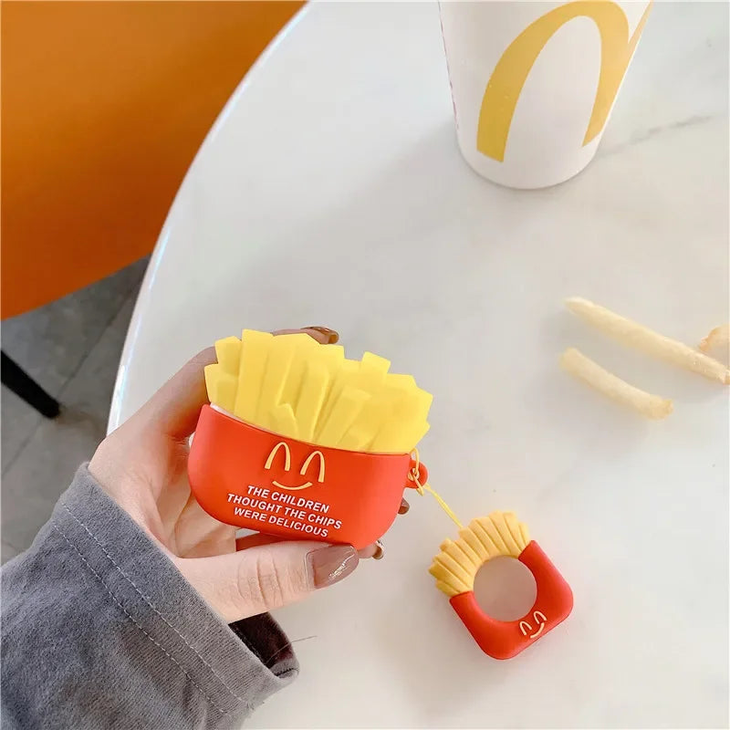 Hamburger Chips AirPods Hülle Spaß
