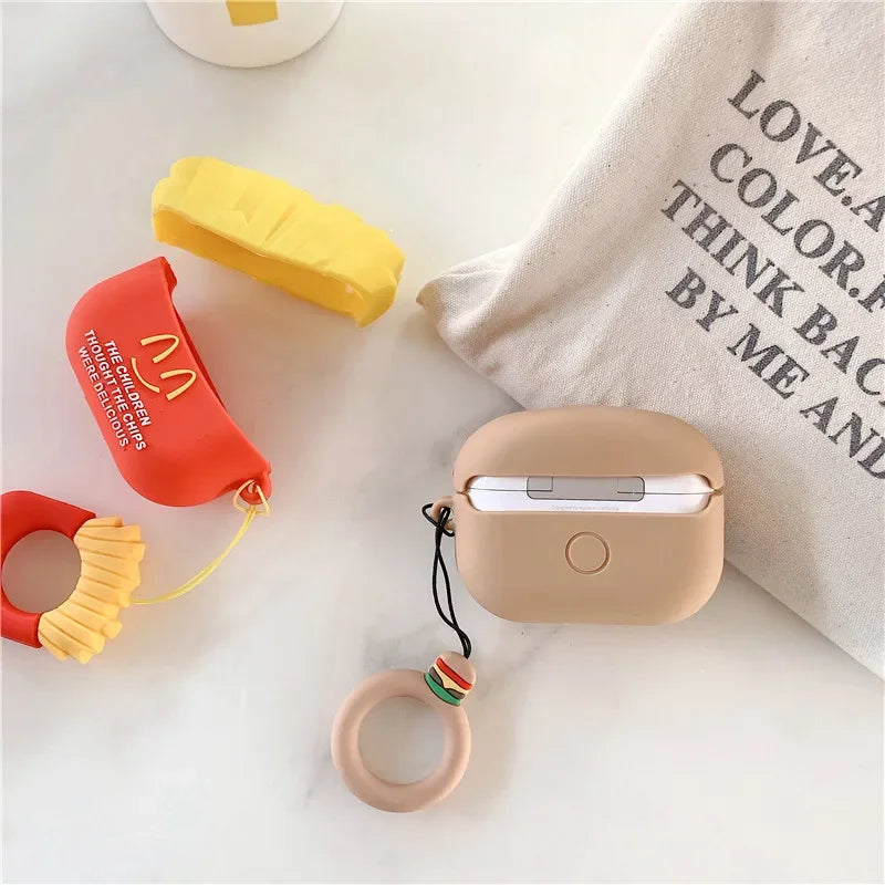 Hamburger Chips AirPods Hülle Spaß