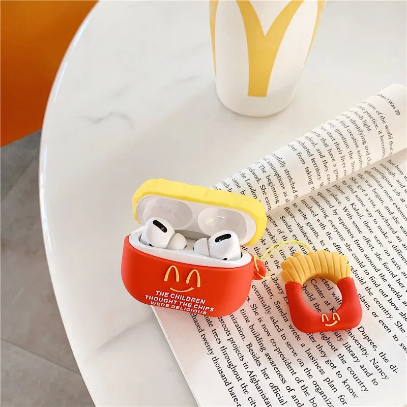Hamburger Chips AirPods Hülle Spaß